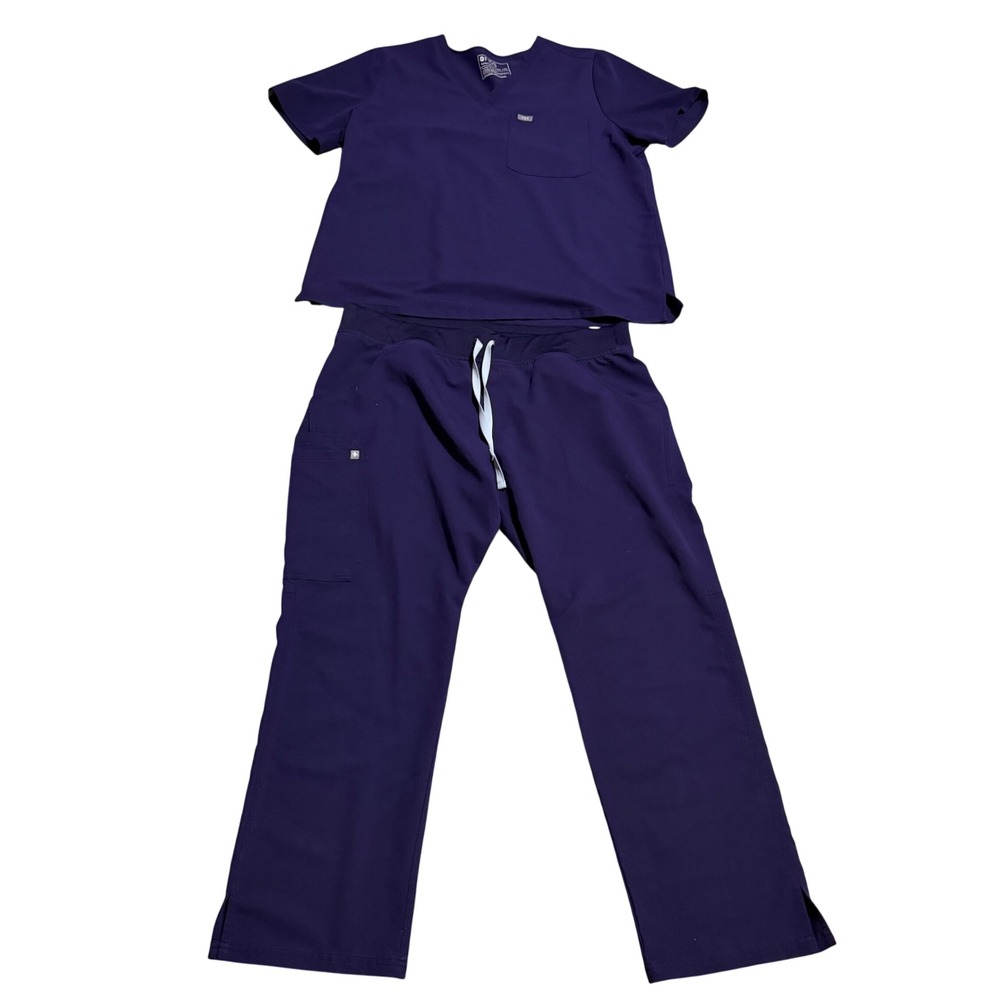 FIGS Purple Jam Lmtd Ed Scrub Set Catarina Top XXL Kade Cargo Pants XL Petite